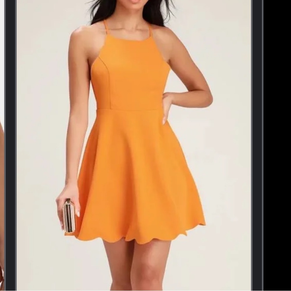 Play On Curves Orange Backless Dress